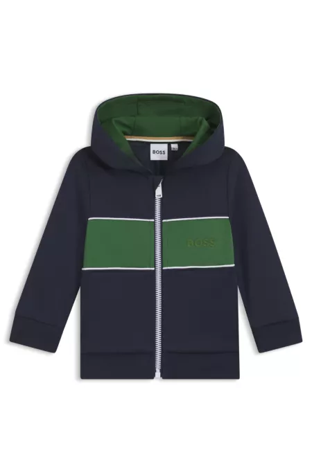 Sweat à capuche zippé avec logo brodé pour enfant