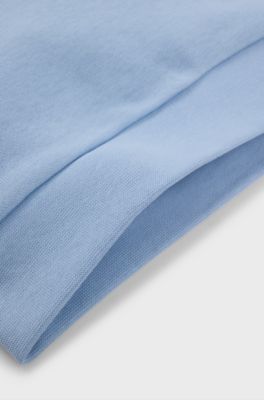 Kids' cotton-blend sweatshirt with logo print, Light Blue