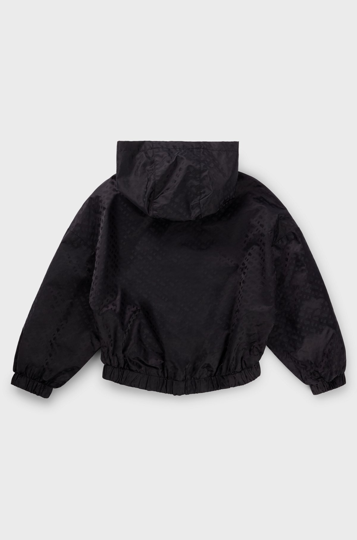 BOSS - Kids' hooded windbreaker jacket with monogram pattern BOSS - Kids' hooded windbreaker jacket with monogram pattern