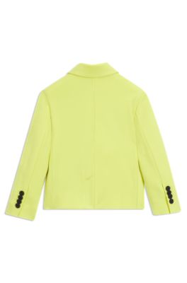 Kids' double-breasted jacket in stretch fabric, Yellow