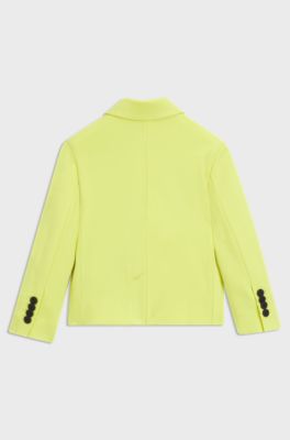 Kids' double-breasted jacket in stretch fabric, Yellow