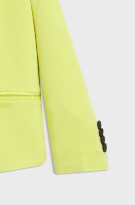 Kids' double-breasted jacket in stretch fabric, Yellow