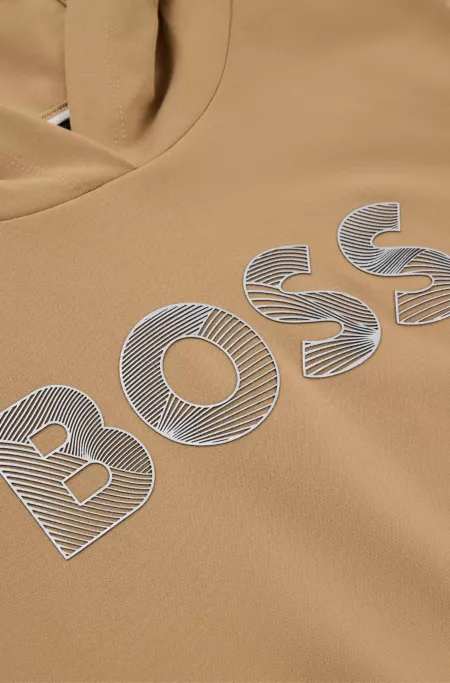 Sweat à capuche en tissu stretch à logo imprimé pour enfant