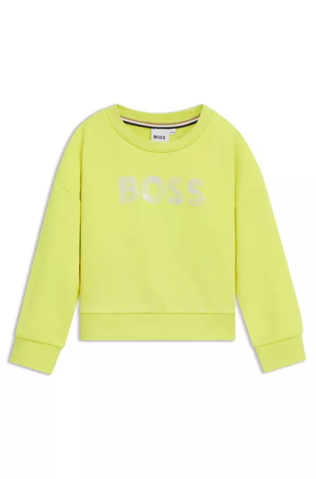 Sweat en polaire de coton mélangé avec logo artistique pour enfant