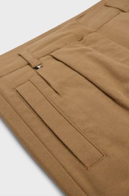 Kids' loose-fit trousers in soft twill, Brown