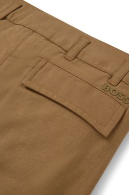 Pantaloni con fit comodo per bambini in morbido twill, Marrone