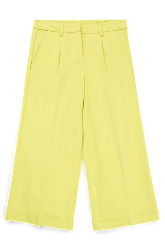 Kids' suit trousers in stretch fabric, Yellow