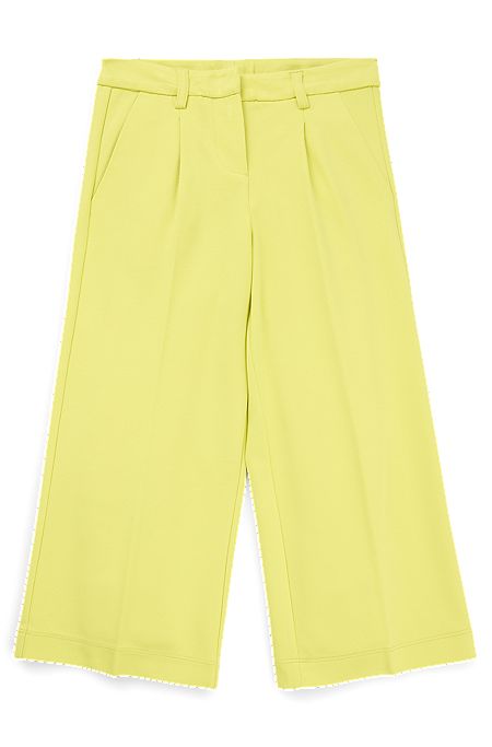 Kids' suit trousers in stretch fabric, Yellow