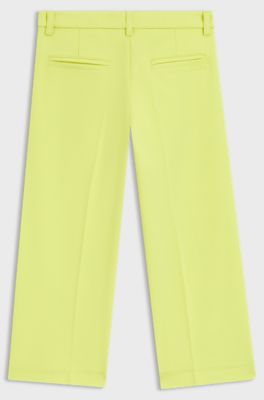Pantaloni eleganti per bambini in tessuto elasticizzato, Giallo