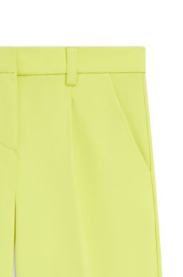 Pantaloni eleganti per bambini in tessuto elasticizzato, Giallo