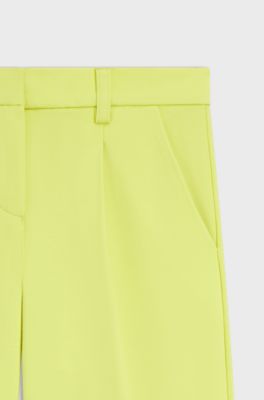 Pantaloni eleganti per bambini in tessuto elasticizzato, Giallo