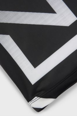 Kids' V-neck T-shirt with degrad&eacute; artwork, Black