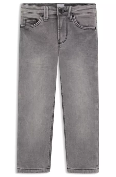 Jean Regular en maille denim grise pour enfant