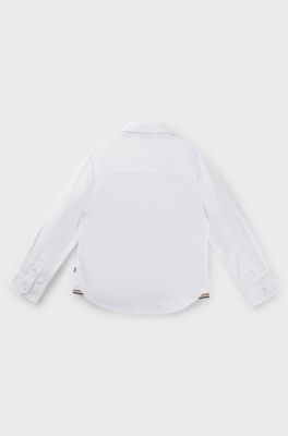 Kids' regular-fit shirt in Oxford cotton, White