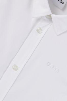 Kids' regular-fit shirt in Oxford cotton, White