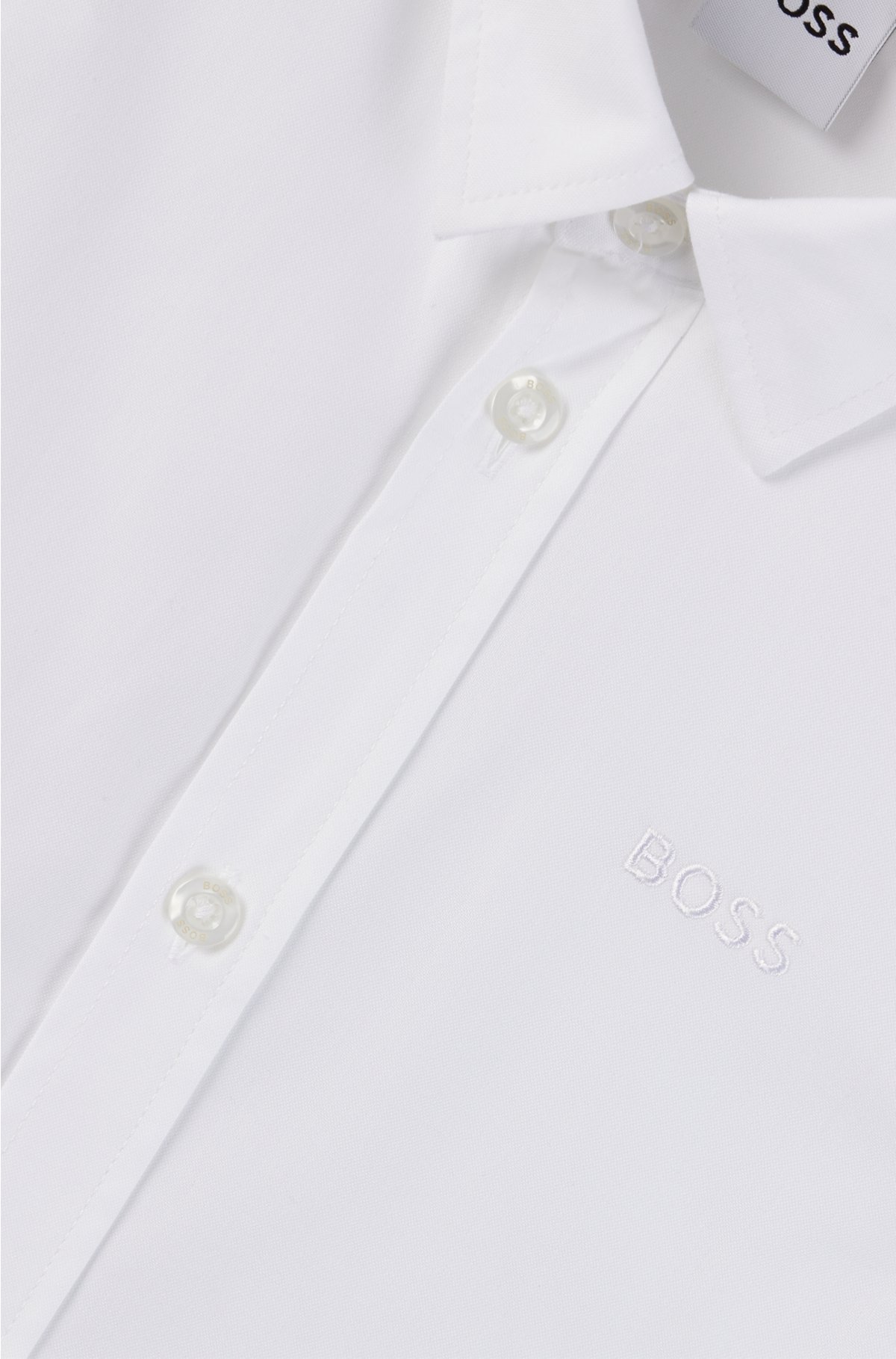 Kids' regular-fit shirt in Oxford cotton, White