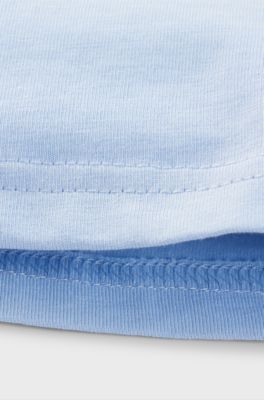 Kids' T-shirt in cotton jersey with logo print, Light Blue