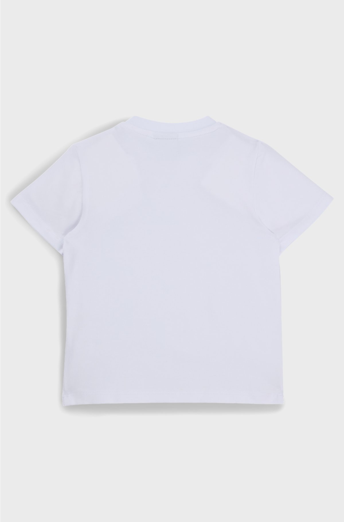 Kids' T-shirt in cotton jersey with embossed logo print, White