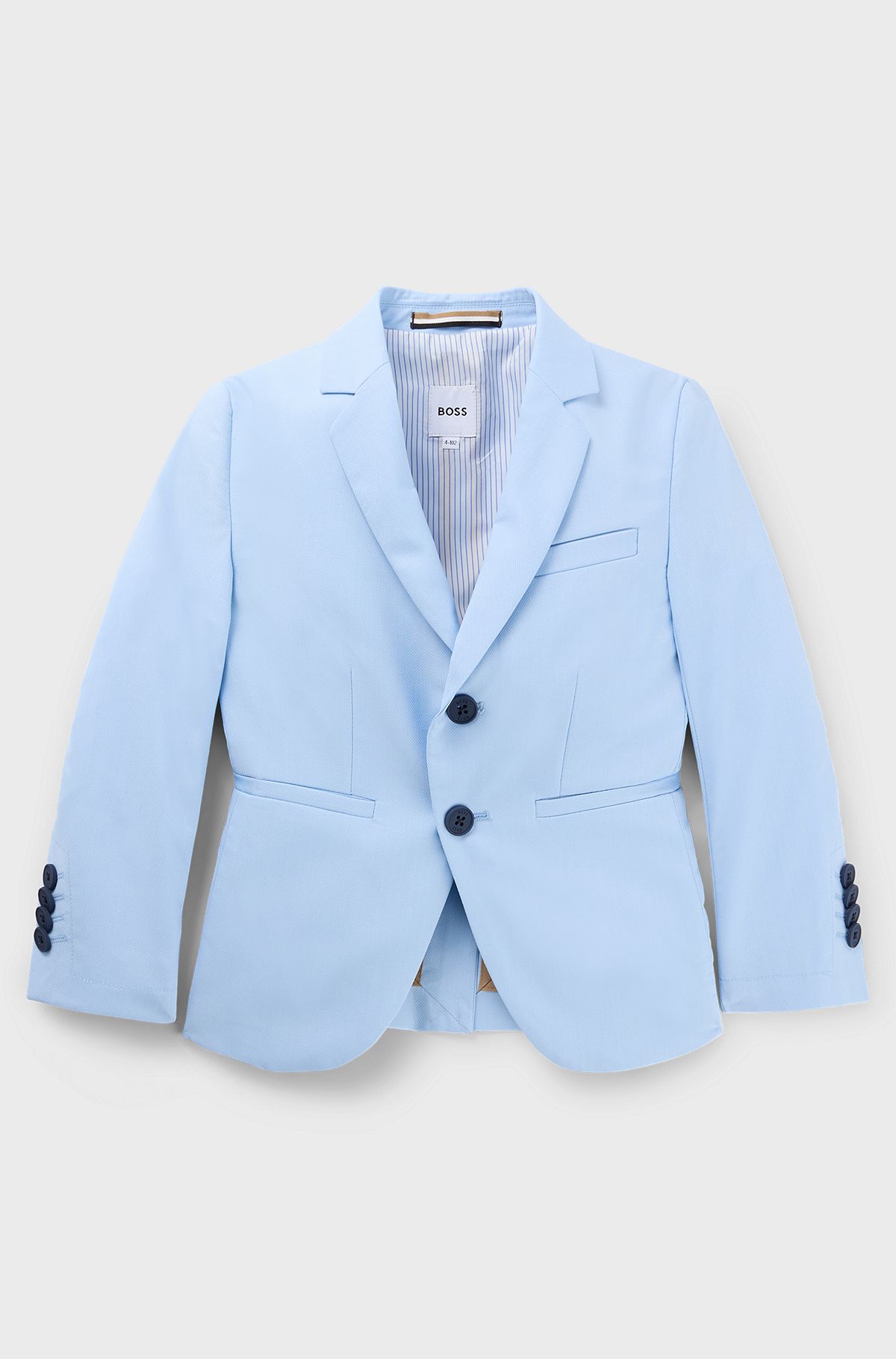 Kids' suit jacket in stretch fabric, Light Blue