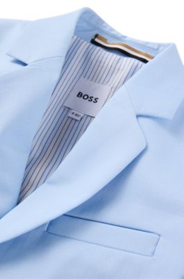 Kids' suit jacket in stretch fabric, Light Blue