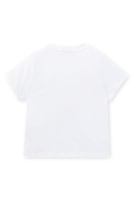 ベビー Tシャツ コットンジャージー ロゴプリント, ホワイト