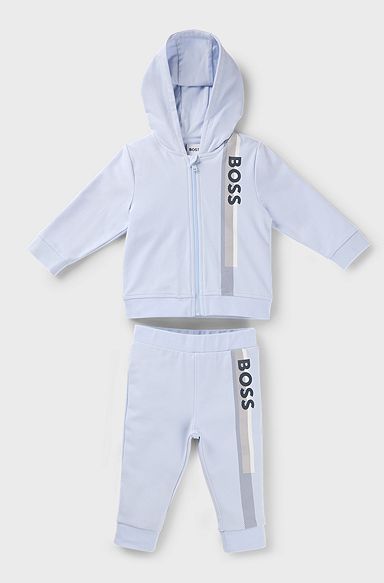 Gift-boxed three-piece tracksuit for babies, Light Blue