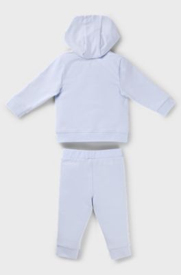 Gift-boxed three-piece tracksuit for babies, Light Blue