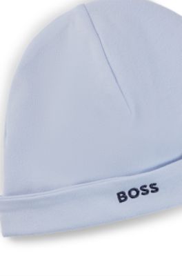 ベビー ハット コットン ロゴエンブロイダリー, ライトブルー