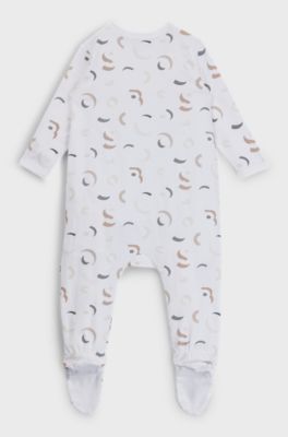 Gift-boxed sleepsuit and hat set for babies, Patterned