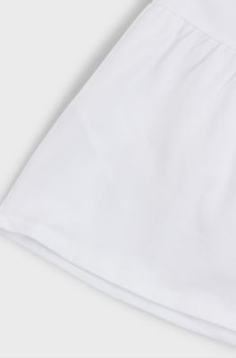 Baby polo dress in stretch-cotton piqu&eacute;, White