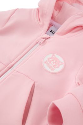 Gift-boxed three-piece tracksuit for babies, light pink