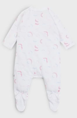 Geschenk-Set aus Baby-Pyjama und M&uuml;tze, Gemustert