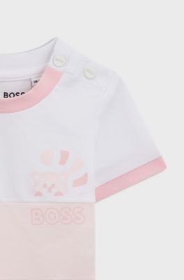 Conjunto de camiseta y shorts para beb&eacute;s en caja de regalo, Rosa claro