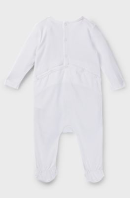 Gift-boxed sleepsuit and hat set for babies, White