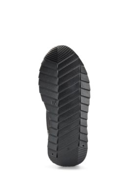 Baskets en similicuir et mesh pour enfant, Noir