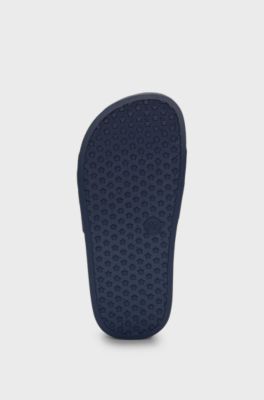 Kids' slides with contrast logos, Dark Blue