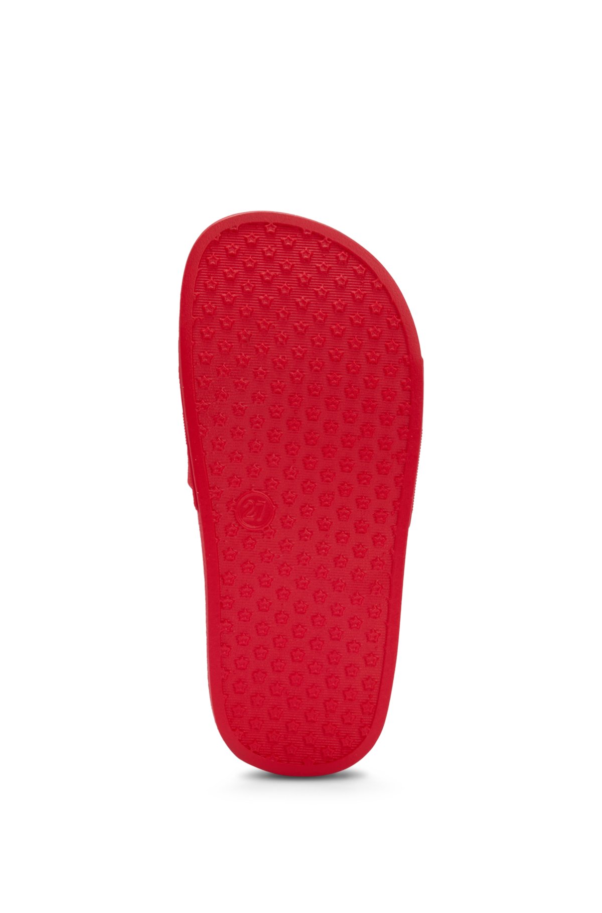 Kids' slides with contrast logos, Red