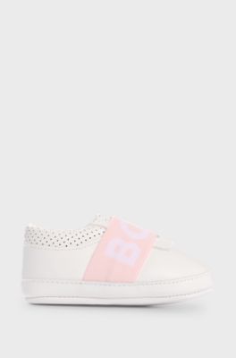 Scarpe per neonati in pelle in confezione regalo, Bianco