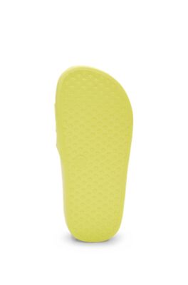 Kids' slides with contrast logo, Yellow
