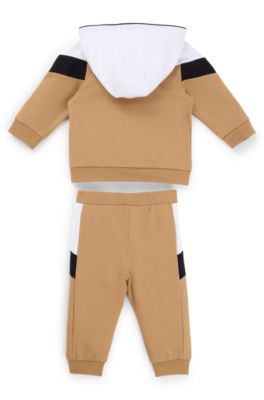 Surv&ecirc;tement en coton stretch avec logos imprim&eacute;s pour b&eacute;b&eacute;, Marron