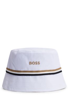 BOSS - Baby bucket hat in reversible cotton twill