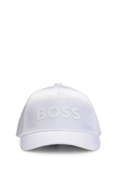 Kids-Cap aus Satin mit gummiertem Logo