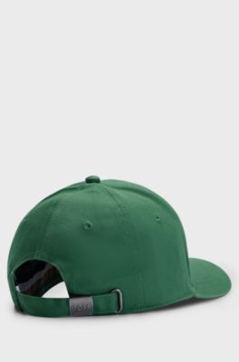 Kids' cap in cotton twill with logo details, Dark Green
