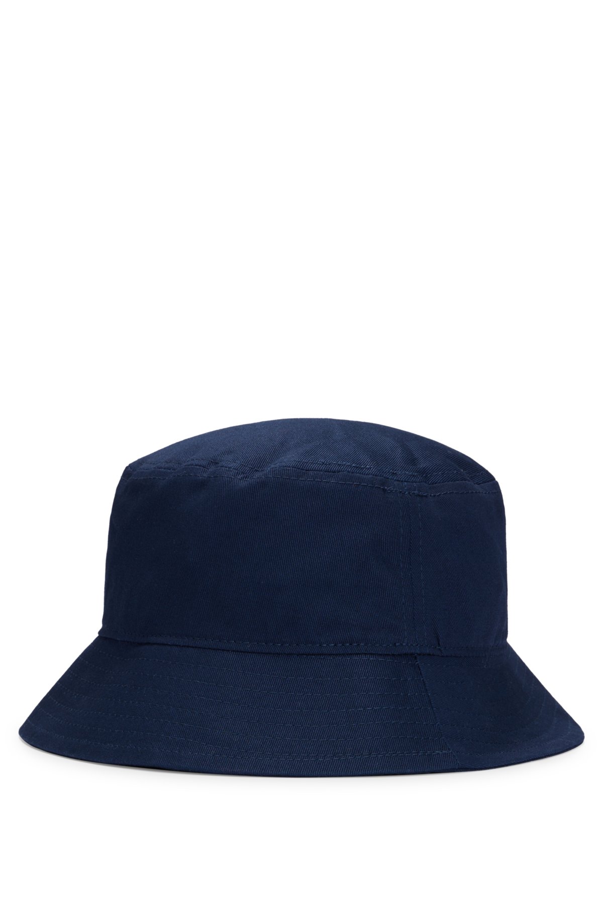 BOSS - Kids' bucket hat in cotton twill with logo print
