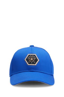 BOSS Kidswear logo-print cotton cap - Blue