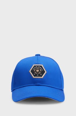 Kids' cap with logo badge, Blue