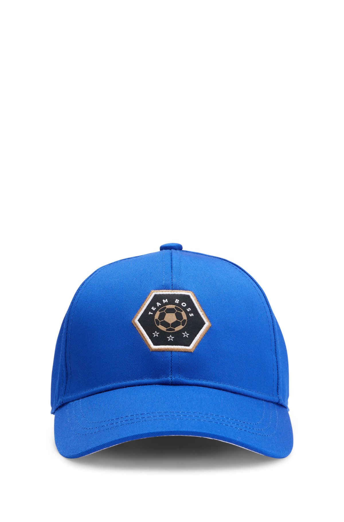 Kids' cap with logo badge, Blue