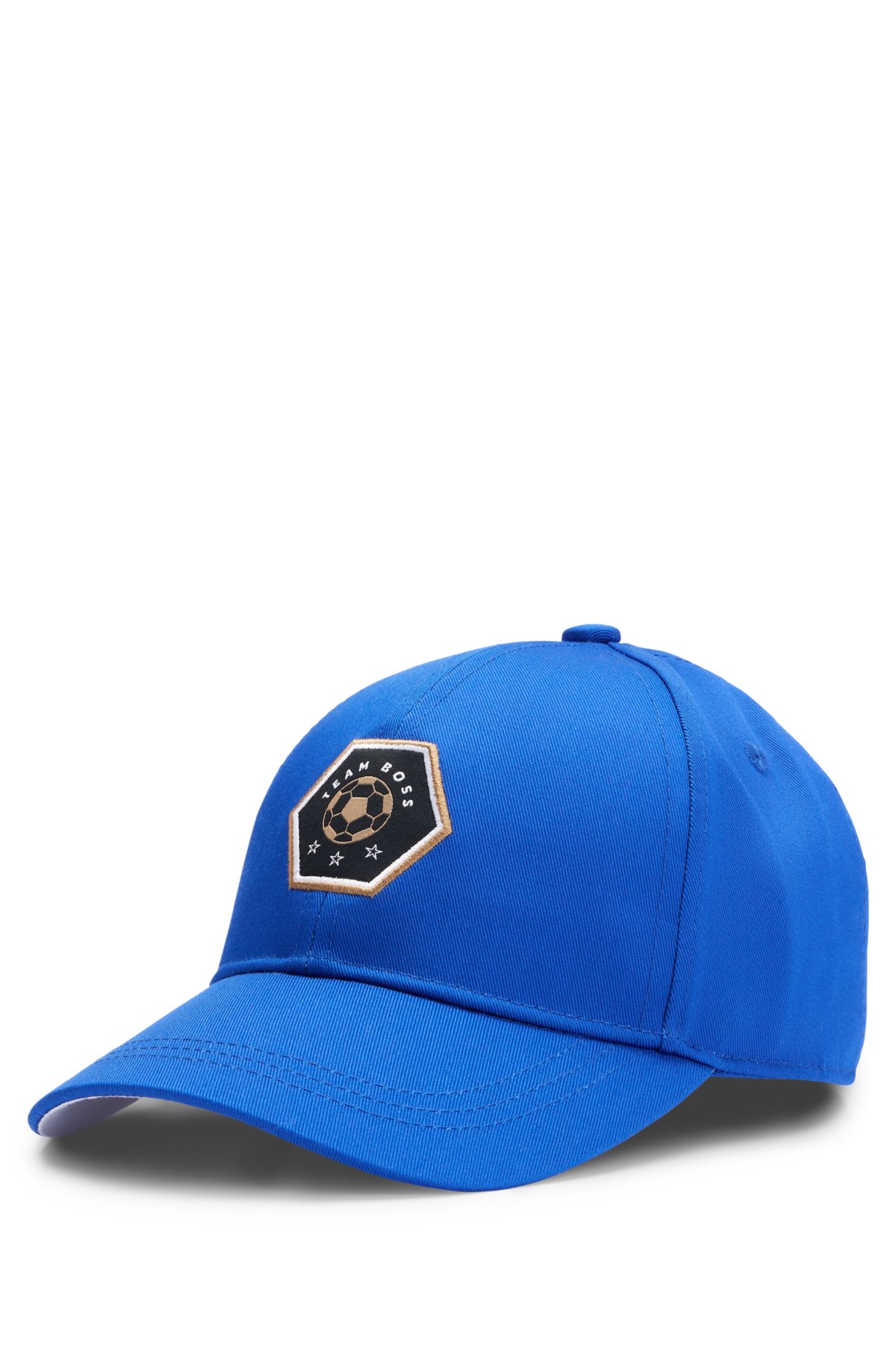 Kids' cap with logo badge, Blue