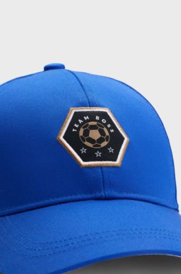 Kids' cap with logo badge, Blue