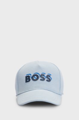 Kids' denim cap with logo print, Light Blue